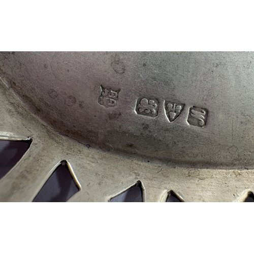 229 - CHESTER: A silver pin dish with pierced decoration. 1912. By James Deakin & Sons. Approx. 30 grams. ... 