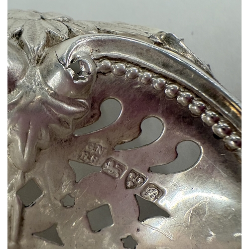 230 - CHESTER: A silver bonbon dish with pierced decoration. 1902. George Nathan & Ridley Hayes. Approx. 6... 