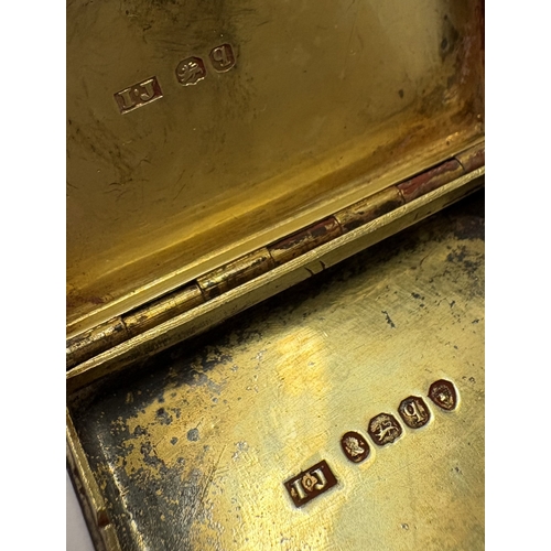 428 - A large George III silver-gilt vinaigrette. London 1829. By IJ. Approx. 32 grams. Est. £250 - £300.