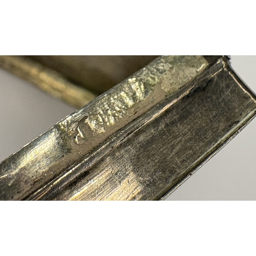 431 - A 19th Century Dutch silver pill box with engraved decoration. Approx. 27 grams. Est. £60 - £80.