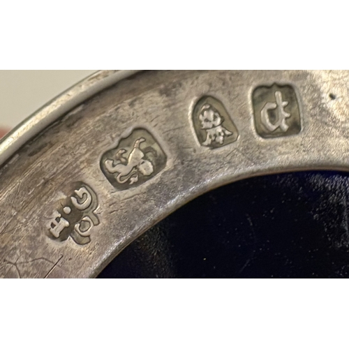 434 - An 18th Century silver mustard pot with pierced decoration, fully marked to base. London 1770. Appro... 