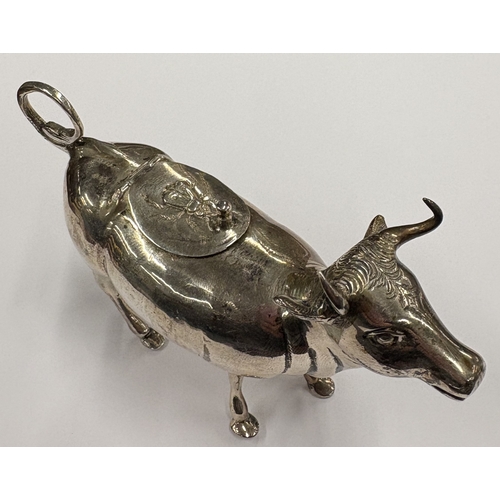 456 - A 19th Century silver cow creamer, marked to interior. Approx. 92 grams. Est. £400 - £600.