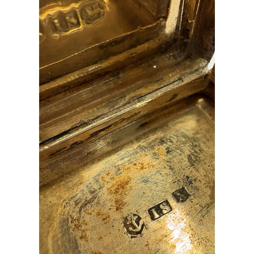 458 - A silver vinaigrette. Birmingham 1821. By IS. Approx. 26 grams. Est. £150 - £200.