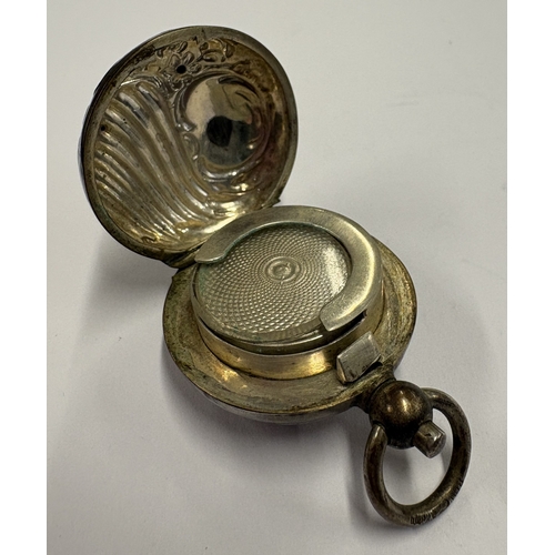 465 - A German silver sovereign holder with chased decoration, marked 800. Approx. 18 grams. Est. £60 - £8... 