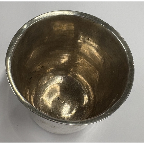 589 - An 18th Century French silver beaker, fully marked to base. Approx. 82 grams. Est. £300 - £400.