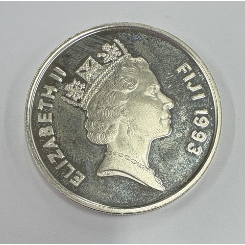 687 - A silver Ten Dollar coin commemorating the 1996 Olympic Games. Fiji 1993. Approx. 28 grams. Est. £60... 