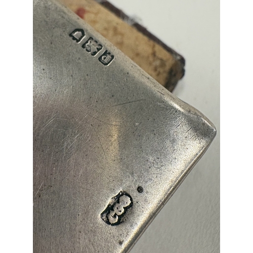 697 - A silver-mounted Telegrams book cover. London 1910. By Charles George Goord. Est. £20 - £30.