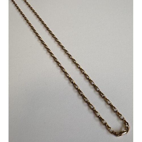 722 - A 9 carat belcher link necklace. Approx. 10 grams. Est. £250 - £300.