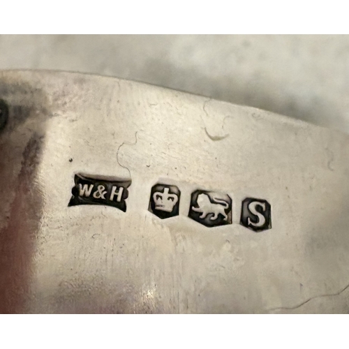 228 - A rare Art Deco silver four-piece tea service. Sheffield 1960. By Walker & Hall. Approx. 2300 grams.... 