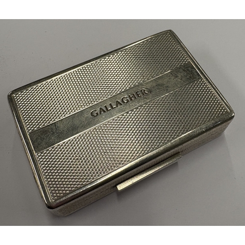 549 - A Britannia Standard silver snuff box with engine-tuned decoration. London 2007. By PJD. Approx. 80 ... 