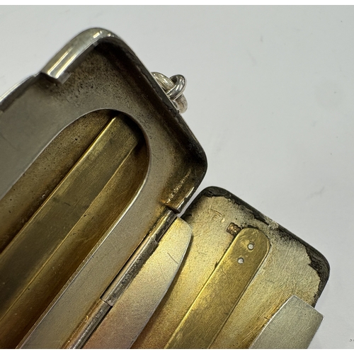 554 - An early 20th Century English silver sovereign holder. Approx. 57 grams. Est. £200 - £300.