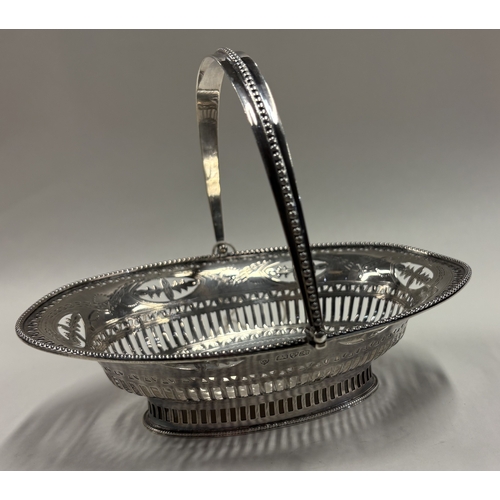 559 - CHESTER: A pierced silver basket in the Georgian style. 1901. By Hassler Brothers. Approx. 143 grams... 