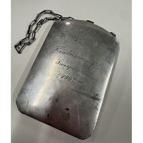 590 - A Continental silver compact decorated with red stones, marked 935 to interior. Approx. 187 grams. E... 