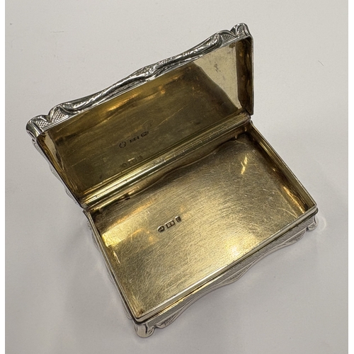 545 - A Victorian silver snuff box with engine-turned decoration. Birmingham 1851. By Edward Smith. Approx... 