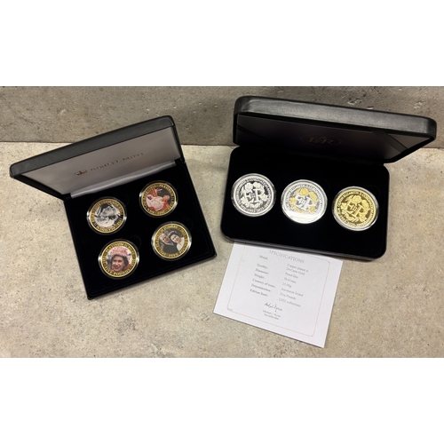 317 - A collection of proof £5 coins etc. Est. £20 - £30.