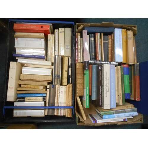 351 - BOOKS: OF FRENCH INTEREST: 2 boxes, mostly French interest and language. Est. £30 - £50.