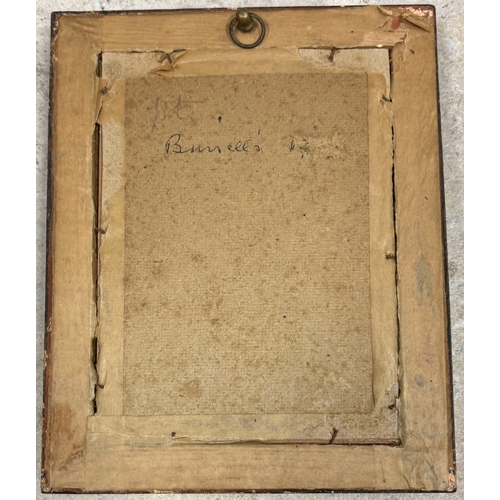 402 - A framed and glazed miniature portrait of a young lady with clasped hands. Est. £30 - £40.