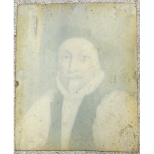 418 - An unframed miniature portrait of a cleric. Est. £20 - £30.