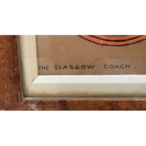 424 - CECIL ALDIN (British, 1870-1935): A coloured print entitled 'The Glasgow Coach'. Approx. 27 cms x 70... 