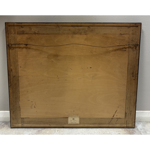 426 - A framed and glazed coloured engraving depicting a view of Edinburgh. Est. £20 - £30.