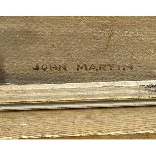 430 - JOHN MARTIN: A framed gouache entitled, 'Alcudia, Majorca'. Signed to bottom left and inscribed vers... 