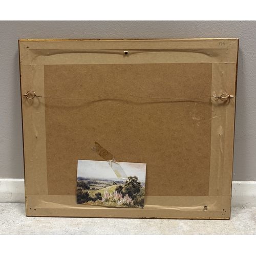 443 - HERBERT GEORGE (British, 19th Century): A gilt framed and glazed watercolour depicting a rocky crag ... 