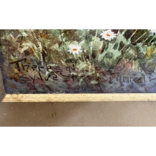 444 - THERESA SYLVESTER STANNARD (British, 1898-1947): A gilt framed and glazed watercolour depicting a co... 