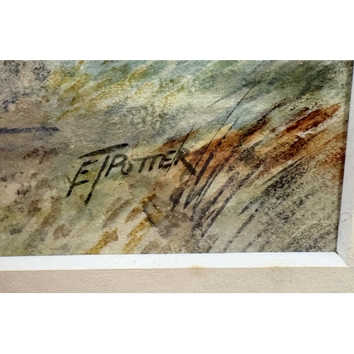 458 - ERNEST T POTTER: (British, fl. 1900 - 1910): A pair of gilt framed and glazed watercolours depicting... 
