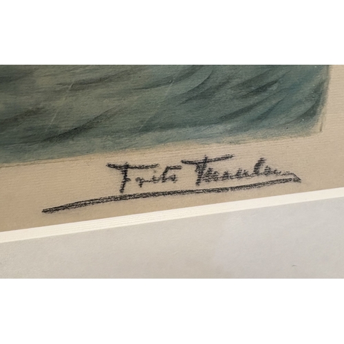 463 - FRITS THAULOW: (Norwegian, 1847 - 1906): A framed and glazed limited edition aquatint print depictin... 