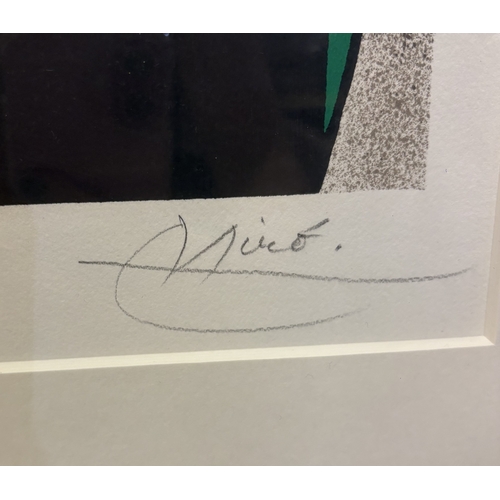 511 - JOAN MIRÓ: (Spain / France, 1893 - 1983): A rare gilt framed and glazed limited edition H.C issued l... 