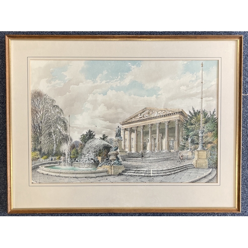 520 - COLIN NEWMAN: (British, b. 1923): Four framed and glazed watercolours depicting scenes to include St... 