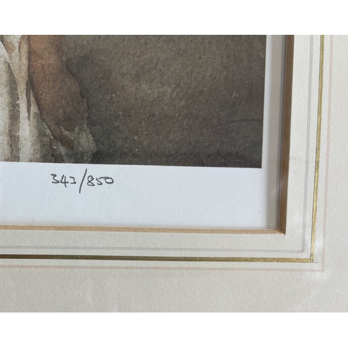522 - RUSSELL FLINT: (British, 1880 - 1969): A framed and glazed limited edition print depicting ladies at... 