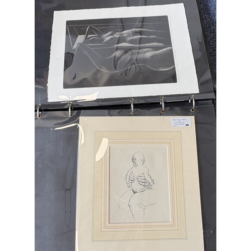 524 - A selection of limited edition prints in leather portfolio folder to include J.H Dowd and Rose Barto... 