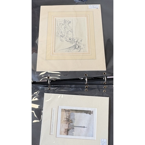 524 - A selection of limited edition prints in leather portfolio folder to include J.H Dowd and Rose Barto... 