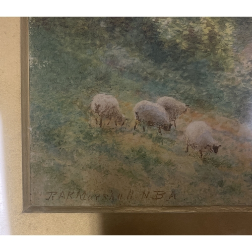 434 - ROBERTO ANGELO KITTERMASTER MARSHALL (British, 1849 - 1926): A framed and glazed watercolour depicti... 
