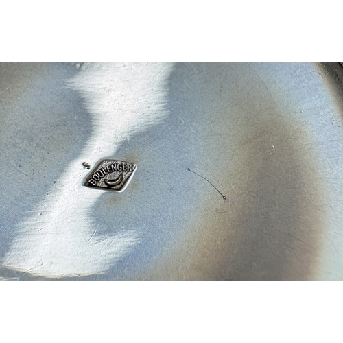 2 - BOULENGER: An attractive French silver teacup and saucer with chased decoration. Approx. 127 grams. ... 