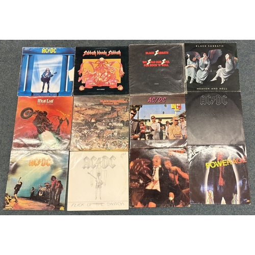 15 - 12 x LP vinyl records - To include Hard Rock, Blues Rock, Heavy Metal and Opera Rock - AC/DC, Black ... 