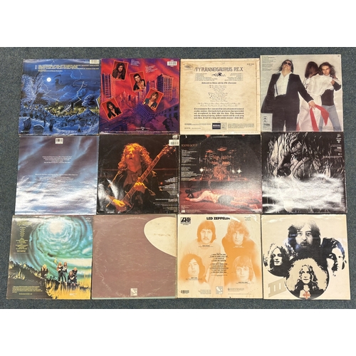16 - 12 x LP vinyl records - To include Heavy Metal and Hard Rock - Iron Maiden, Megadeth, Tyrannosaurus ... 