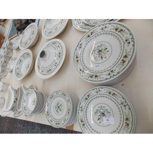 281 - A LARGE ROYAL DOULTON PROVENCAL DINNER SERVICE