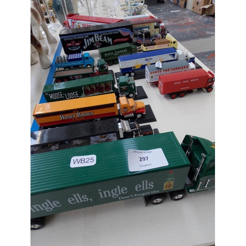 297 - A COLLECTION OF DIE-CAST CARS AND LORRIES