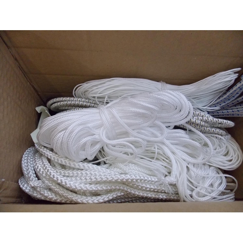 80 - A BOX CONTAINING VARIOUS NEW CORD AND STRING