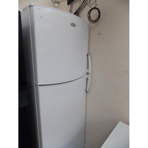 108 - A LARGE WHIRLPOOL UPRIGHT FRIDGE FREEZER W/O