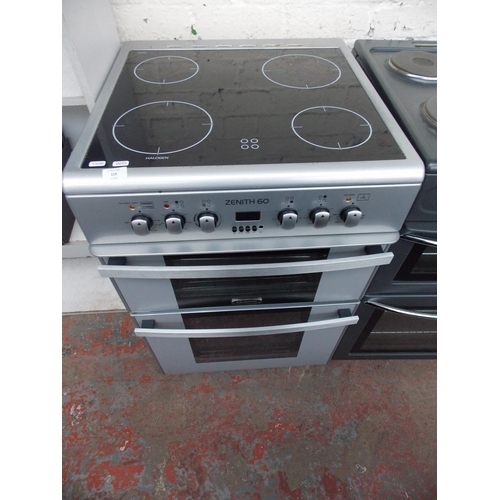 113 - A GREY LEISURE ZENITH 60 ELECTRIC COOKER WITH HALOGEN HOB W/O
