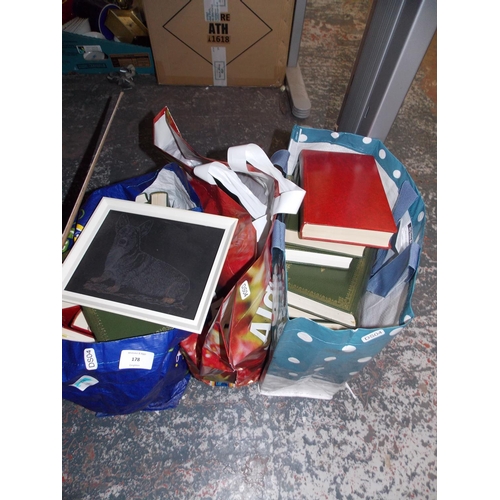 178 - THREE BAGS CONTAINING MIXED BOOKS TO INCLUDE CHARLES DICKINS
