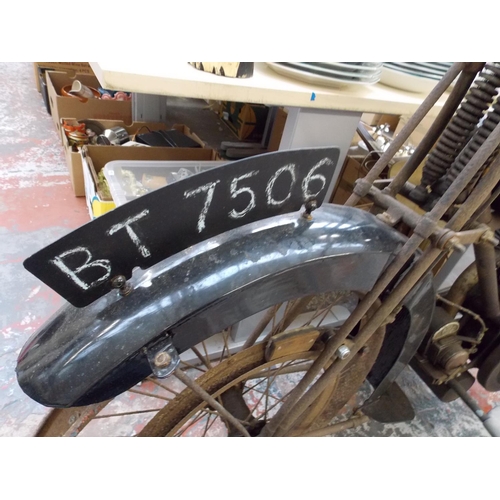 17 - A RALEIGH MODE 1 350CC MOTORBIKE - COMPLETE WITH V5, REG BT 7506 (TRANSFERABLE), REAR LAMP AND DOCUM... 