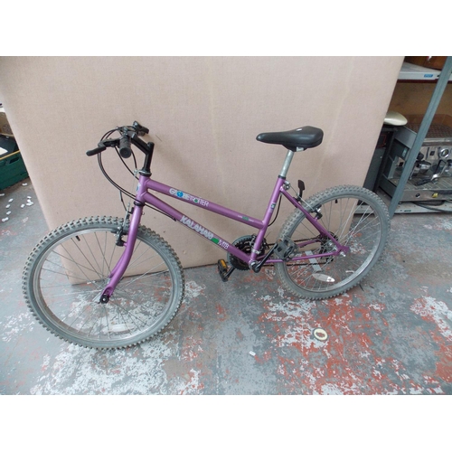 10 - A PURPLE KALAHARI GLOBETROTTER GIRLS MOUNTAIN BIKE WITH 15 SPEED SHIMANO GEAR SYSTEM