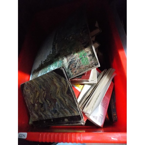 1034 - THREE BOXES CONTAINING A LARGE QUANTITY OF BOOKS INCLUDING LARGE WORLD ATLAS, VINTAGE ANIMAL BOOKS, ... 