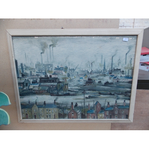 1208 - A FRAMED PRINT OF THE INDUSTRIAL REVOLUTION