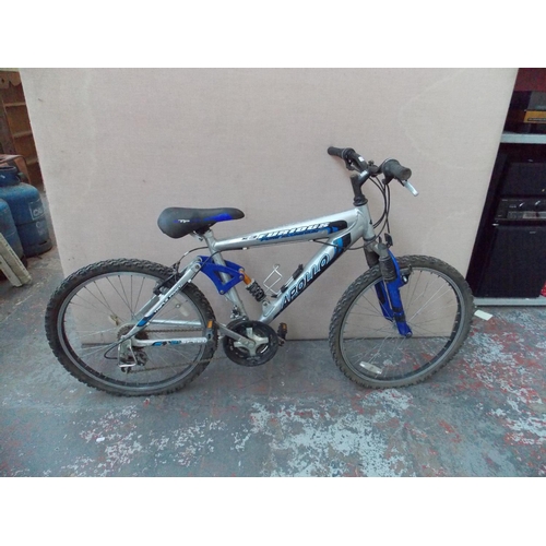 14 - A GREY APOLLO FURIOUS BOYS MOUNTAIN BIKE WITH DUAL SUSPENSION, ALUMINIUM FRAME AND 21 SPEED SHIMANO ... 