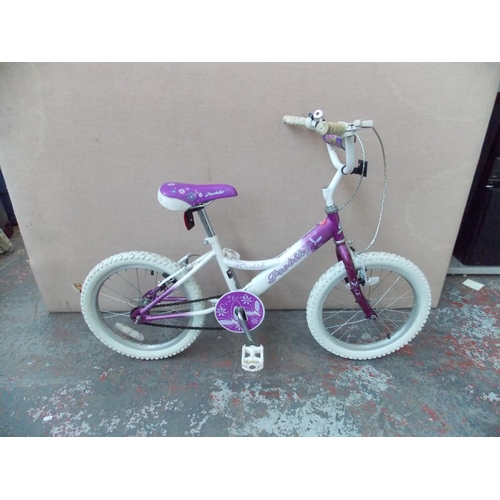 24 - A PURPLE AND WHITE PROBIKE ORCHID GIRLS BMX STYLE BIKE